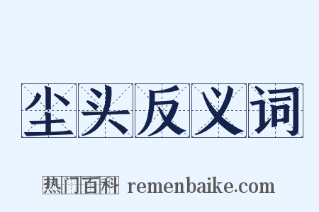 尘头反义词是什么意思的图片